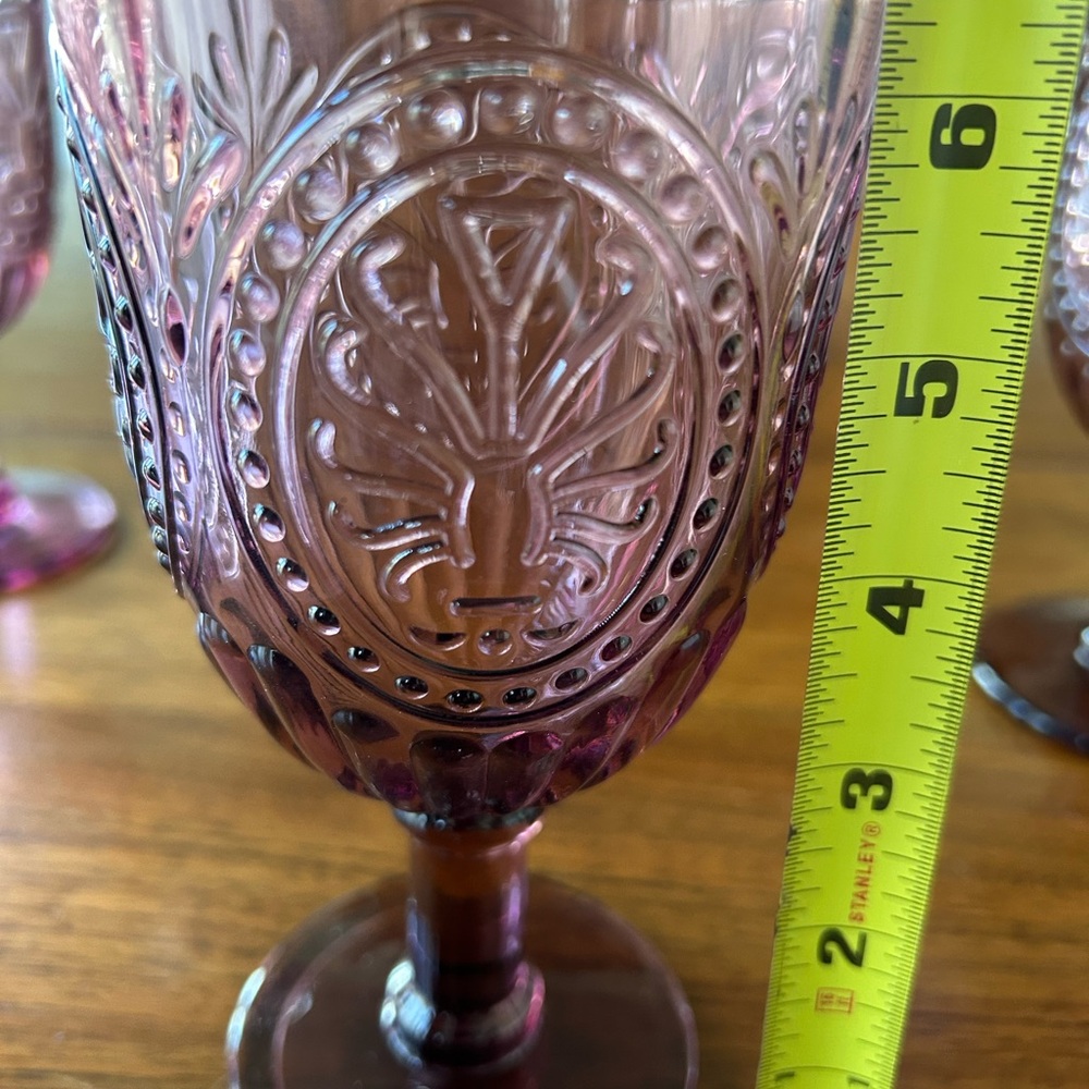 4 Amethyst Goblets - Picture 4 of 5